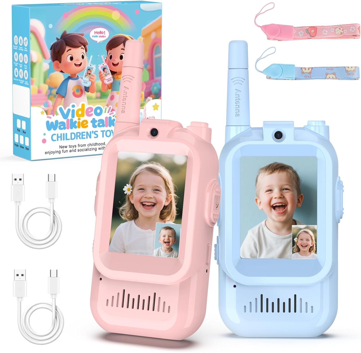 BlueFire Kids Walkie Talkies with Video – Screen Display Toy Radi
