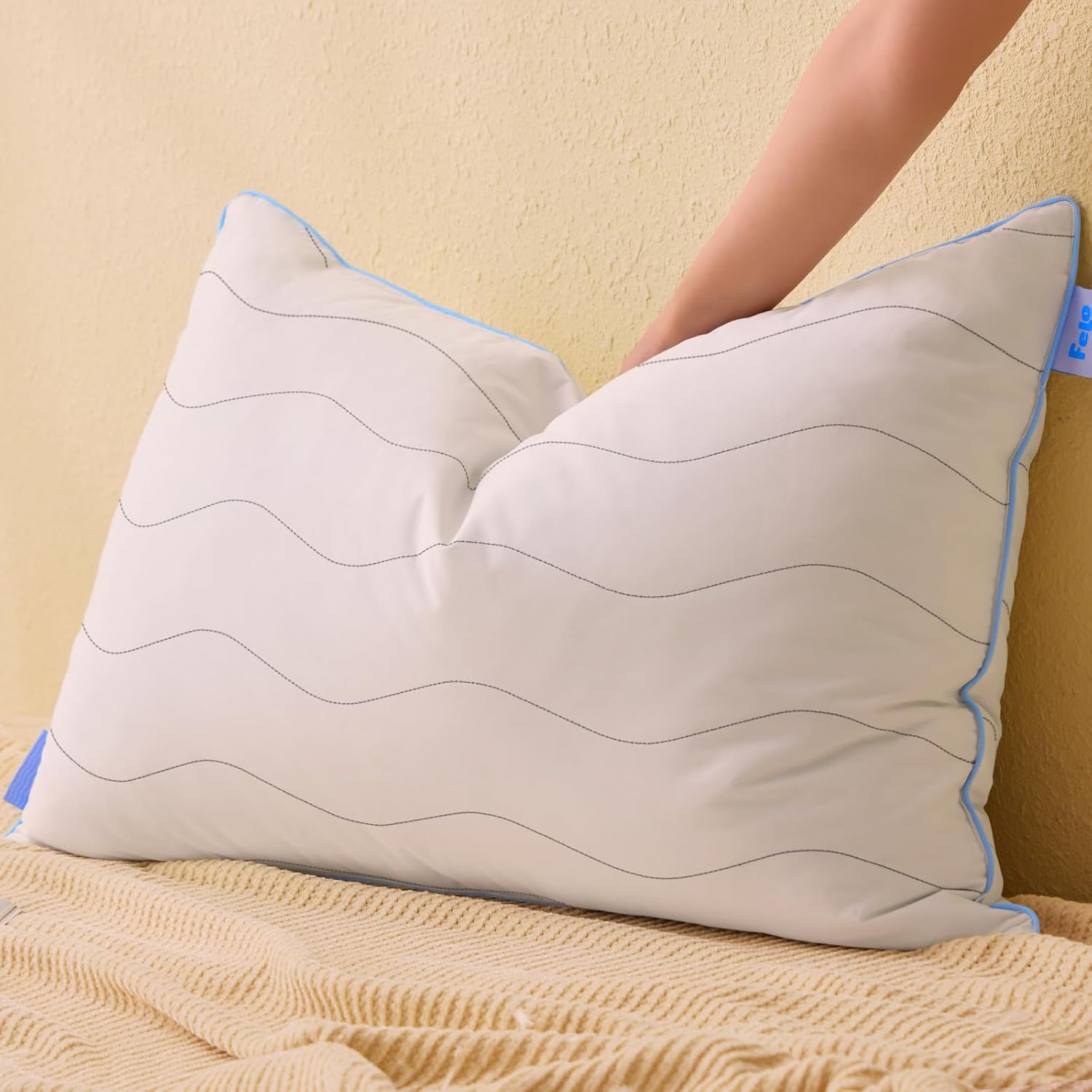 Felo Feather Down Pillow Queen Size, CloudFusion Goose Down Pillo