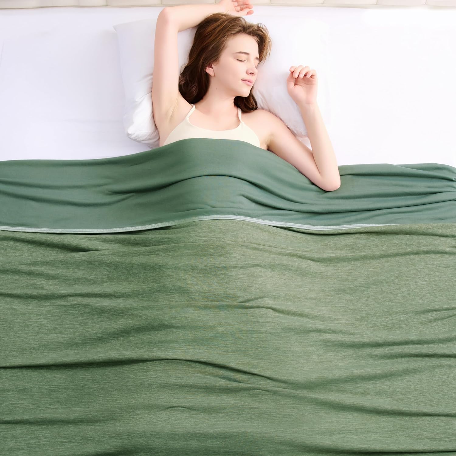 Topcee Cooling Blanket for Night Sweats Absorbs Heat to Keep Adul