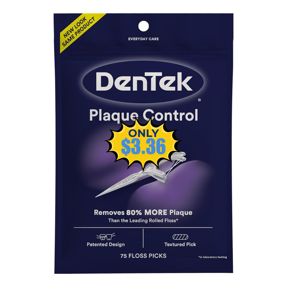 Dentek Plaque Control Floss Picks 75 Count Deal: 40% Off