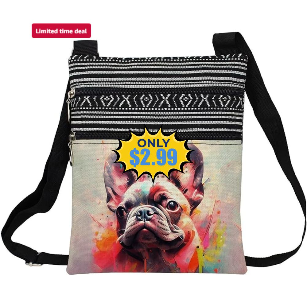 French Bulldog Crossbody Bag for Women Deal: Save 50%