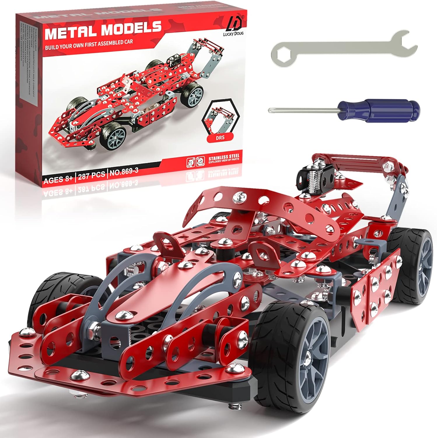 Lucky Doug Building Kit Model Car Set - STEM Project Buildin deal at Amazon