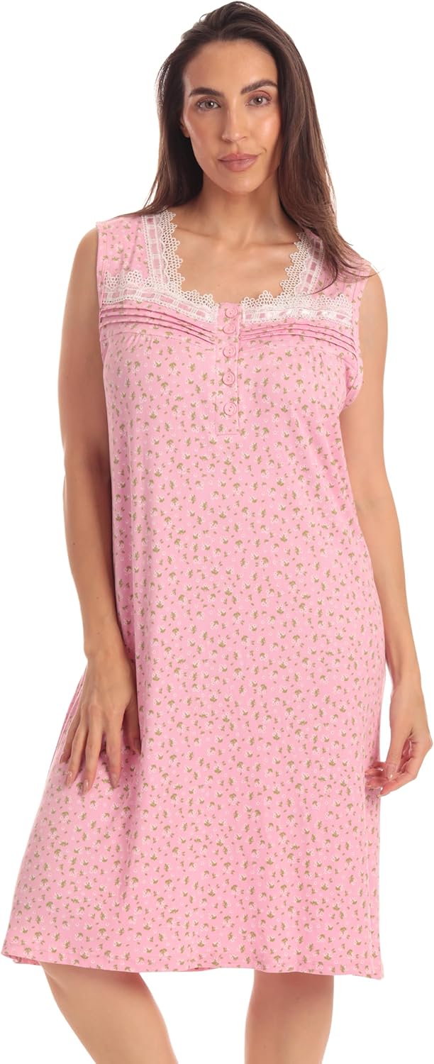 Dreamcrest Women’s Sleeveless Henley Nightgown Deal: Save at Amazon