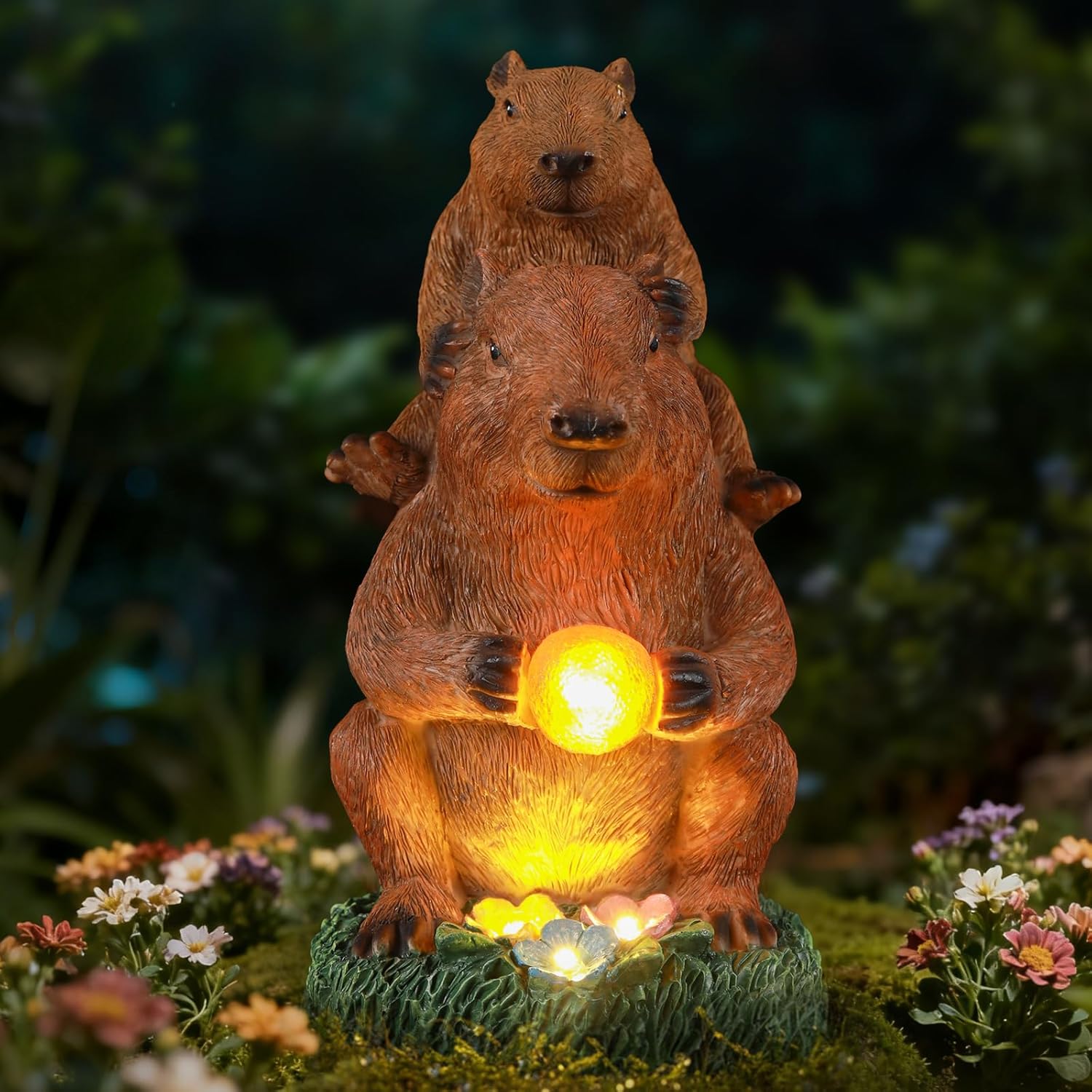 IDEA SHOW Capybara Solar Garden Statue, Outdoor Capybara Sta deal at Amazon