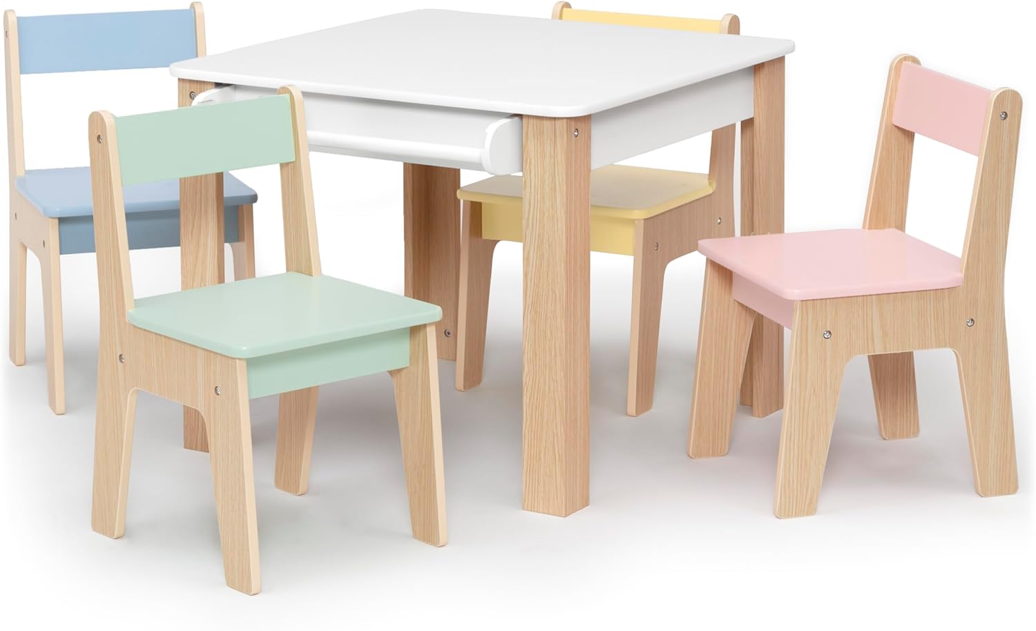 Delta Children – GapKids Table and 4 Chair Set with Paper Roll Ho