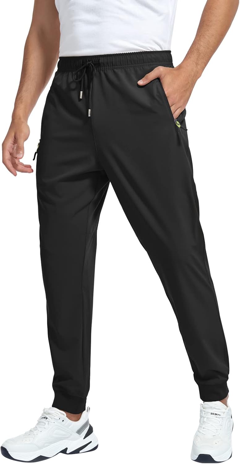 GAXIDES Joggers Pants Mens Sweat Pants for Men Breathable Polyest