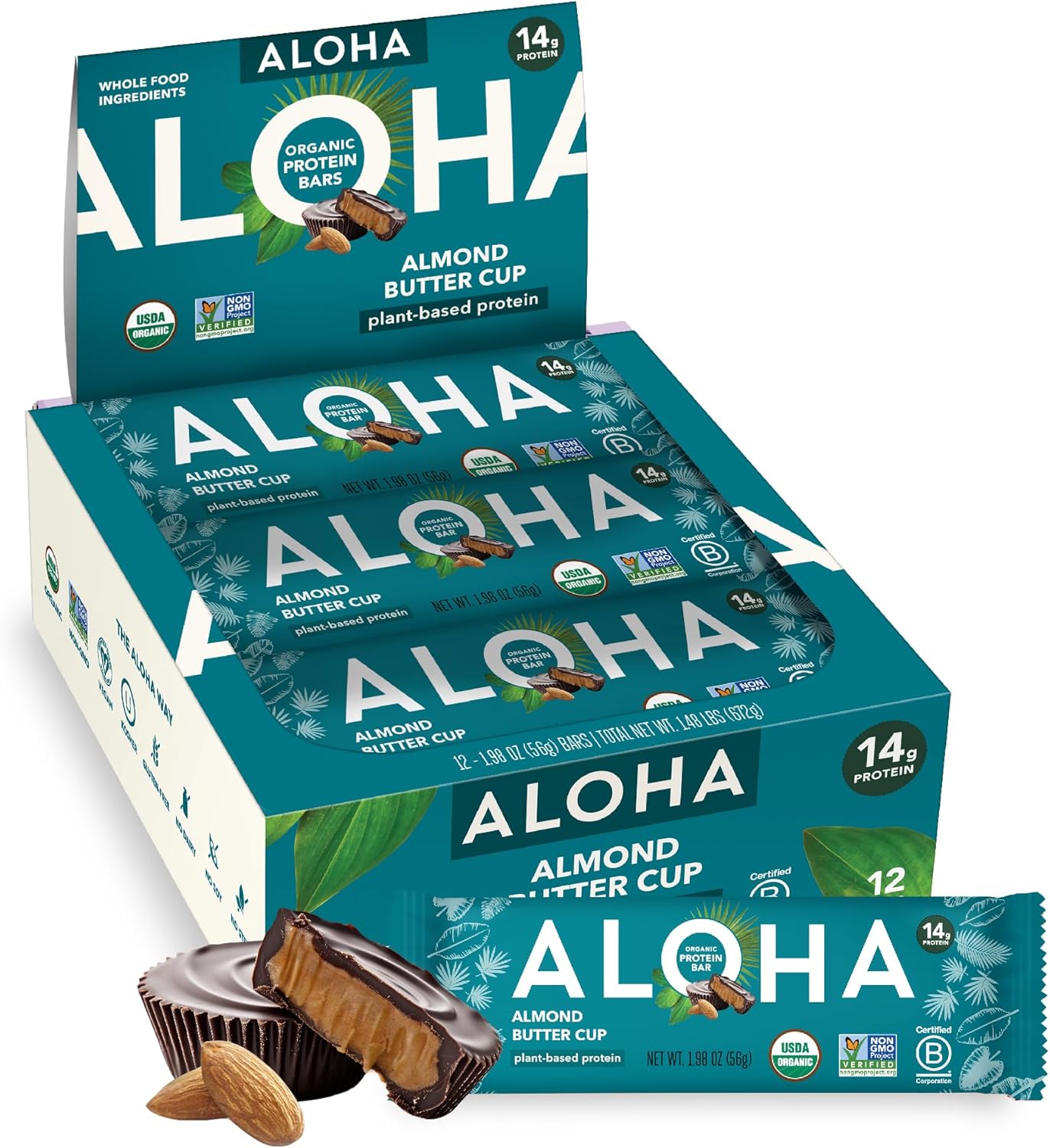ALOHA Organic Plant Based Protein Bars - Almond Butter Cup - deal at Amazon