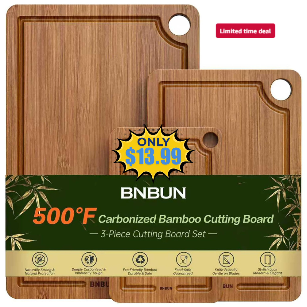 Bamboo Cutting Board 3-Piece Deal: Save 60%