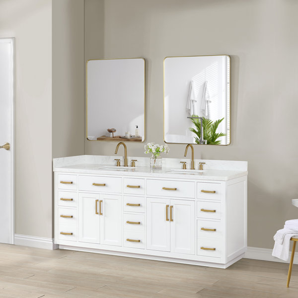 Rosedorf Park Gavino 60″ Double Bathroom Vanity Set Deal at Wayfair