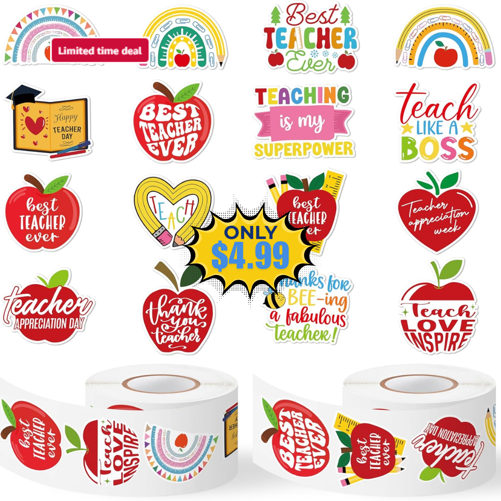 Teacher Appreciation Week Stickers Deal: Save 50% at Week Stickers