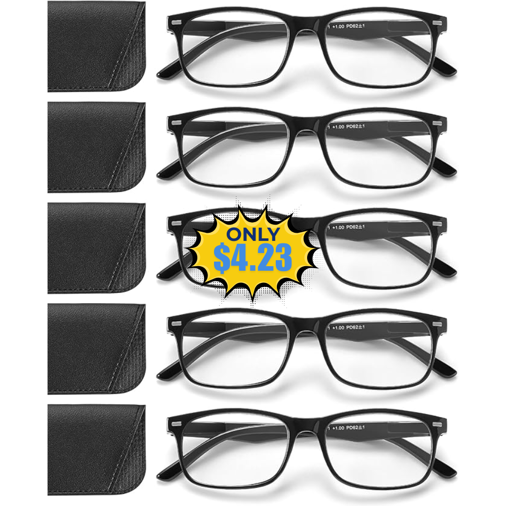 JOLISU 5 Pack Reading Glasses Deal: Save 50%