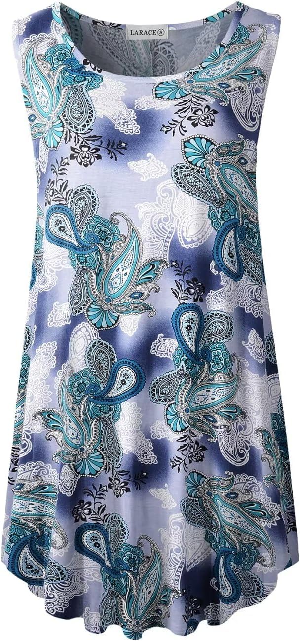 LARACE Womens Tank Tops Plus Size Sleeveless Shirts Casual P deal at Amazon