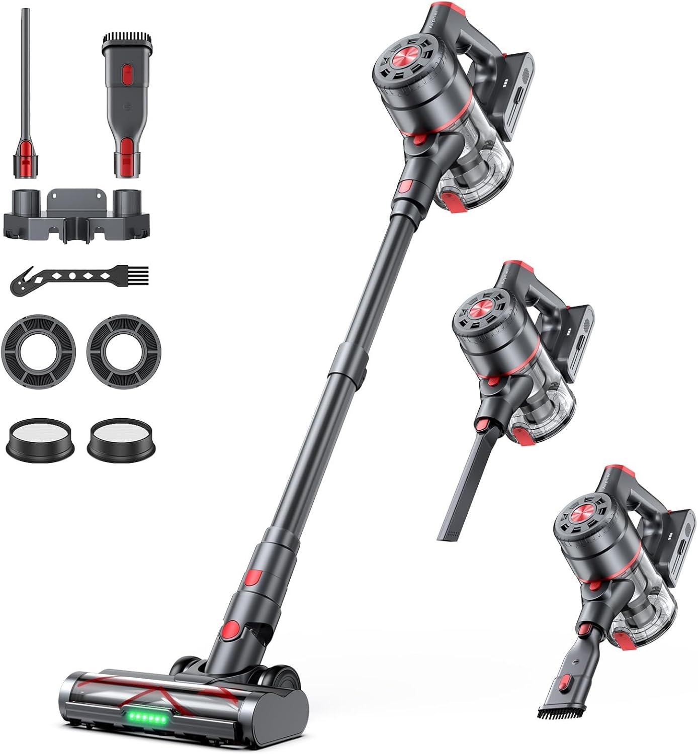 Airpher Cordless Vacuum Cleaners for Home, 60KPA 580W Dual Motor,