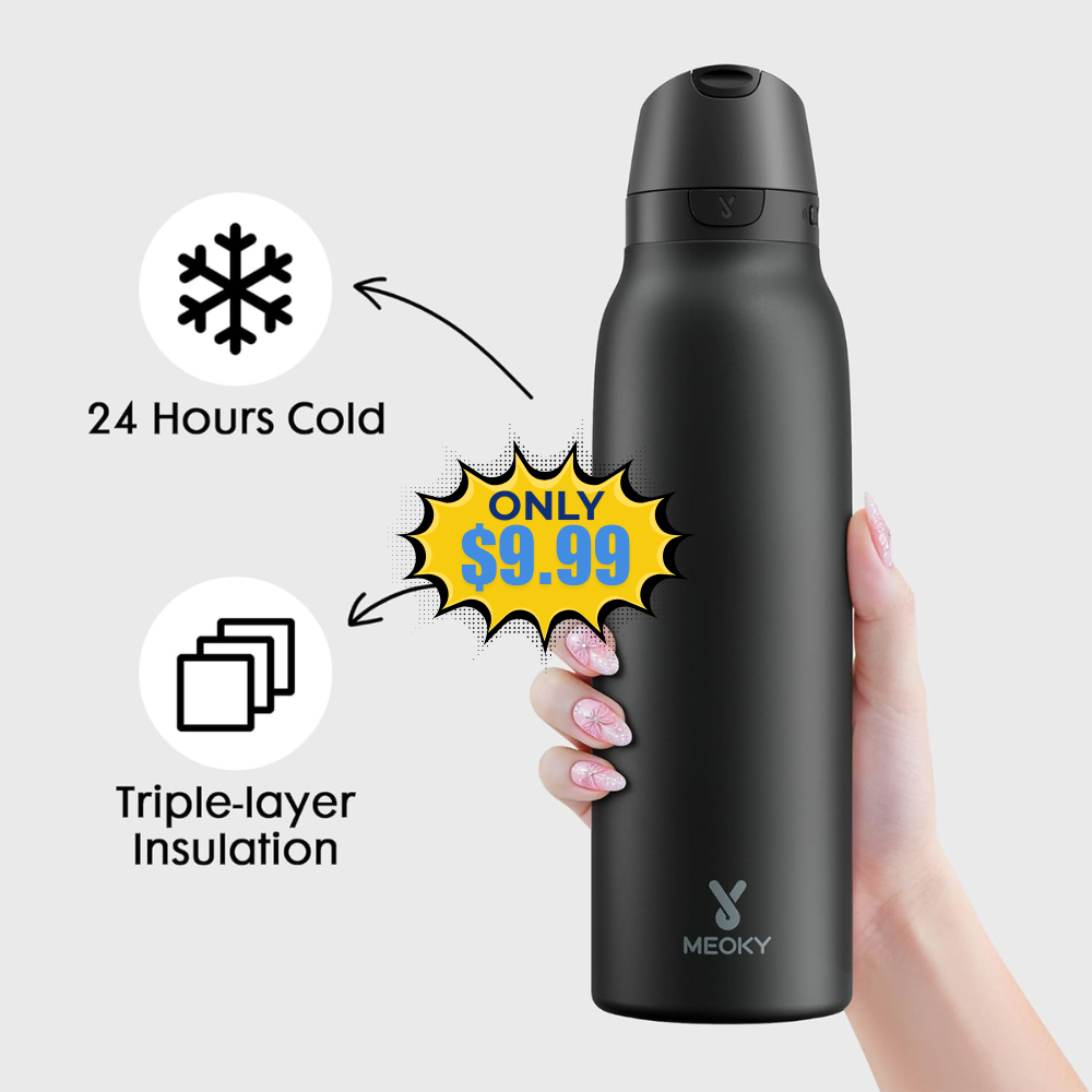 Meoky 24 oz Slim Insulated Water Bottle Deal: Save 20%