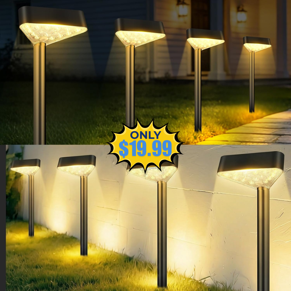 8 Pack Solar Pathway Lights Outdoor Deal: Save $20