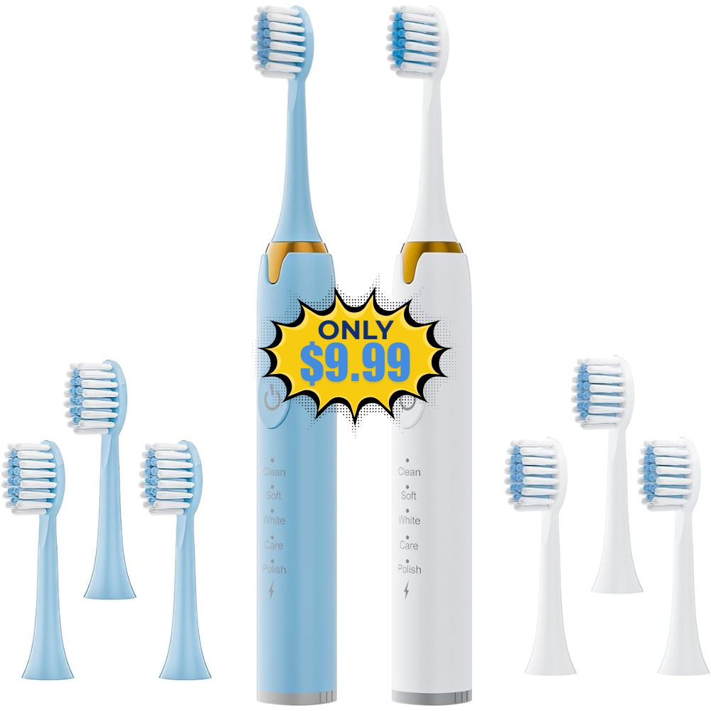 2 Pack Sonic Electric Toothbrush Deal: Use Promo Code L7EYK9G6