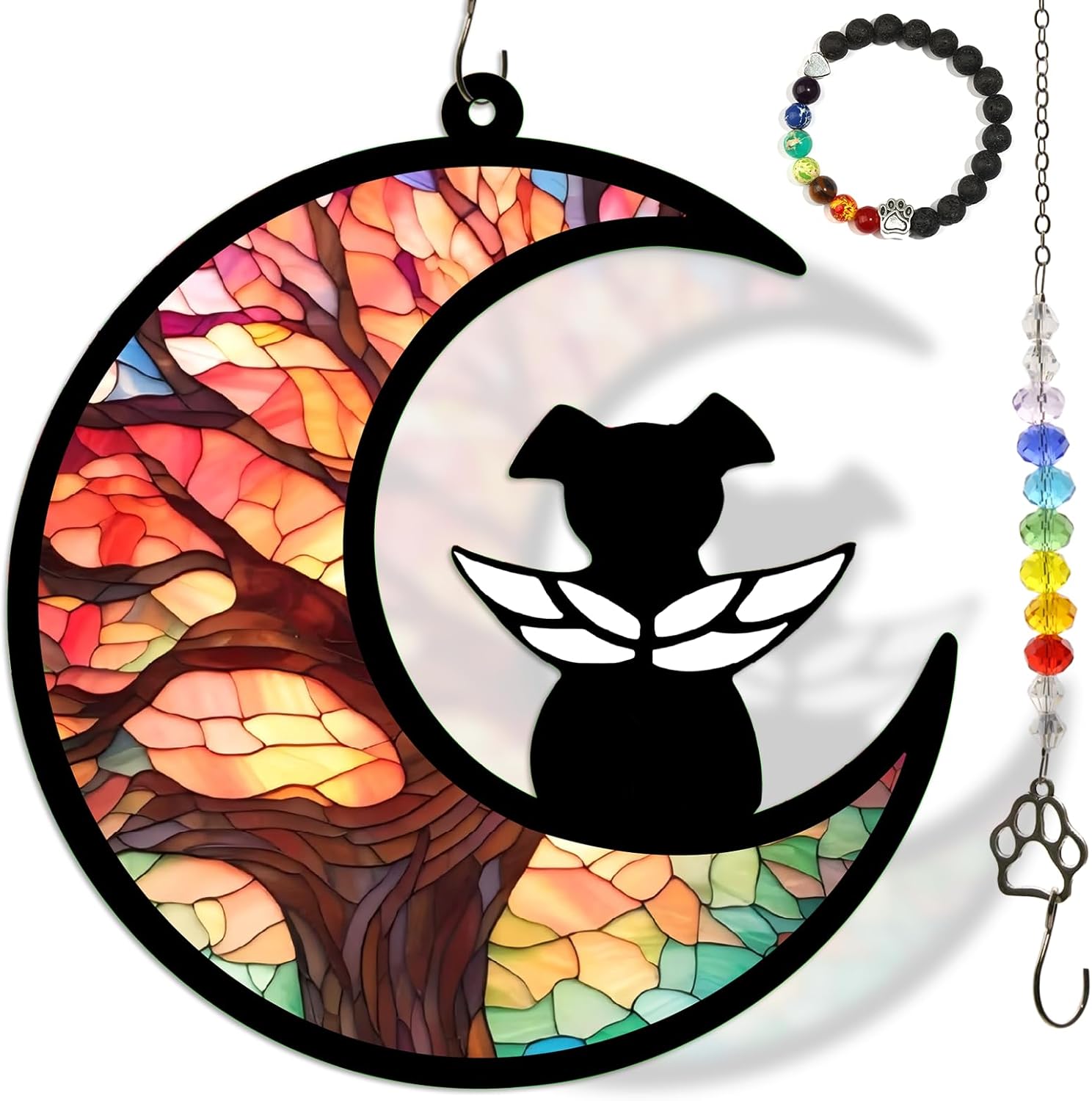 GDuolaPaws Dog Memorial Suncatcher Gift Package with Sympath deal at Amazon