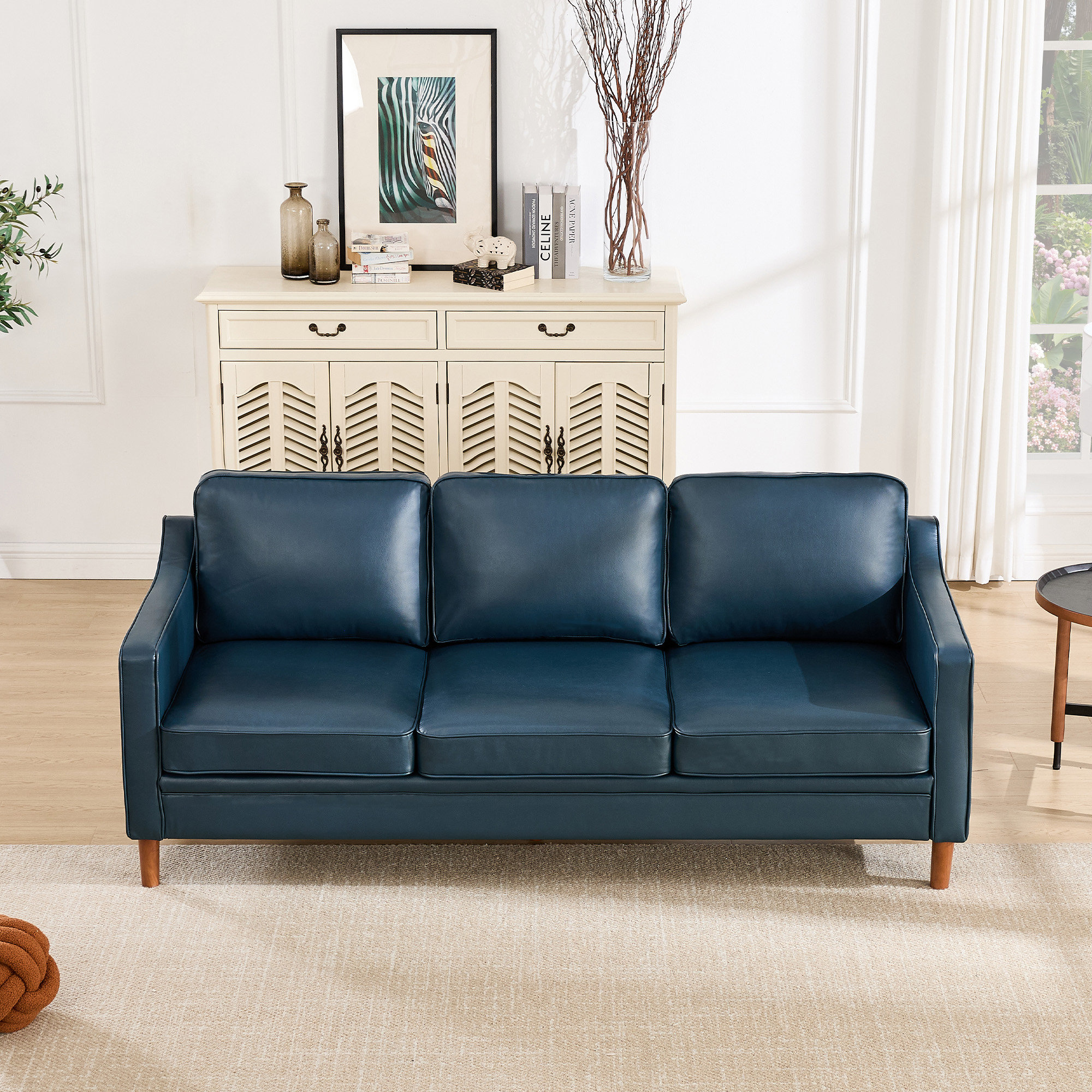 Ebern Designs Azriah 80.31″ Faux Leather Sofa Deal at Wayfair: $459.99