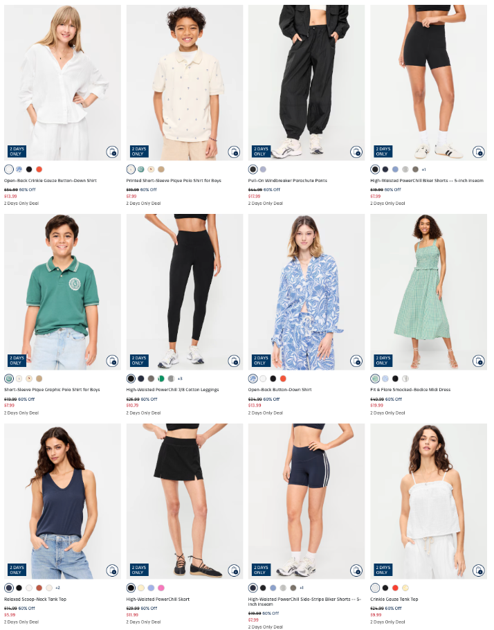 60% Off at Old Navy: 2 Days Only Deal for the Fam