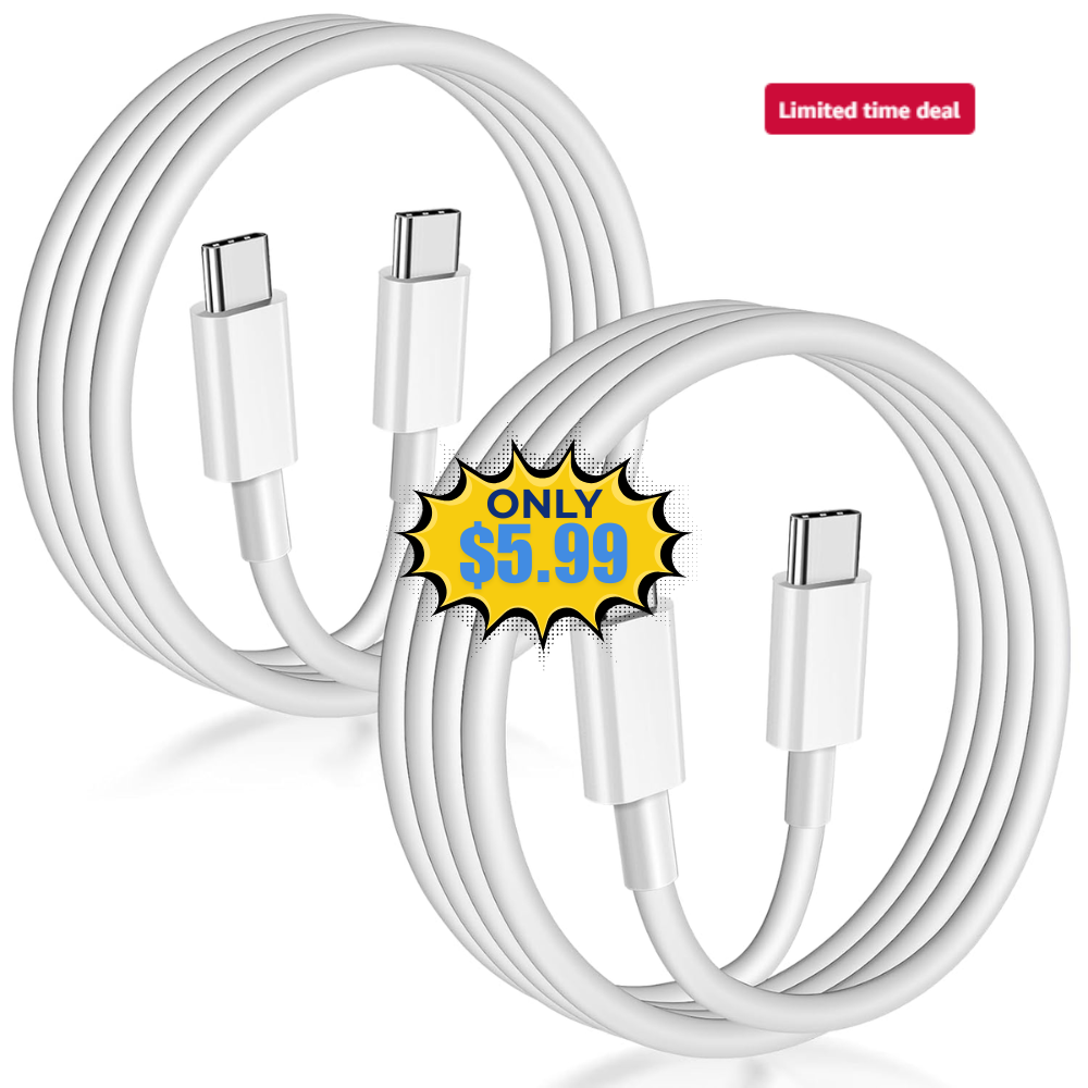 USB C to USB C Cable (6FT, 2Pack) Deal: Save 40%