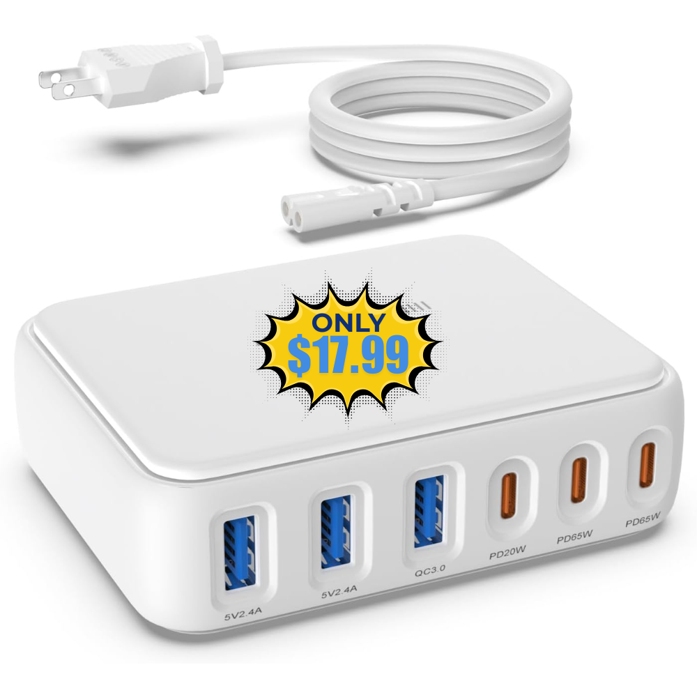 USB C Charger Block 192W 6-Port Deal: Save with Promo Code