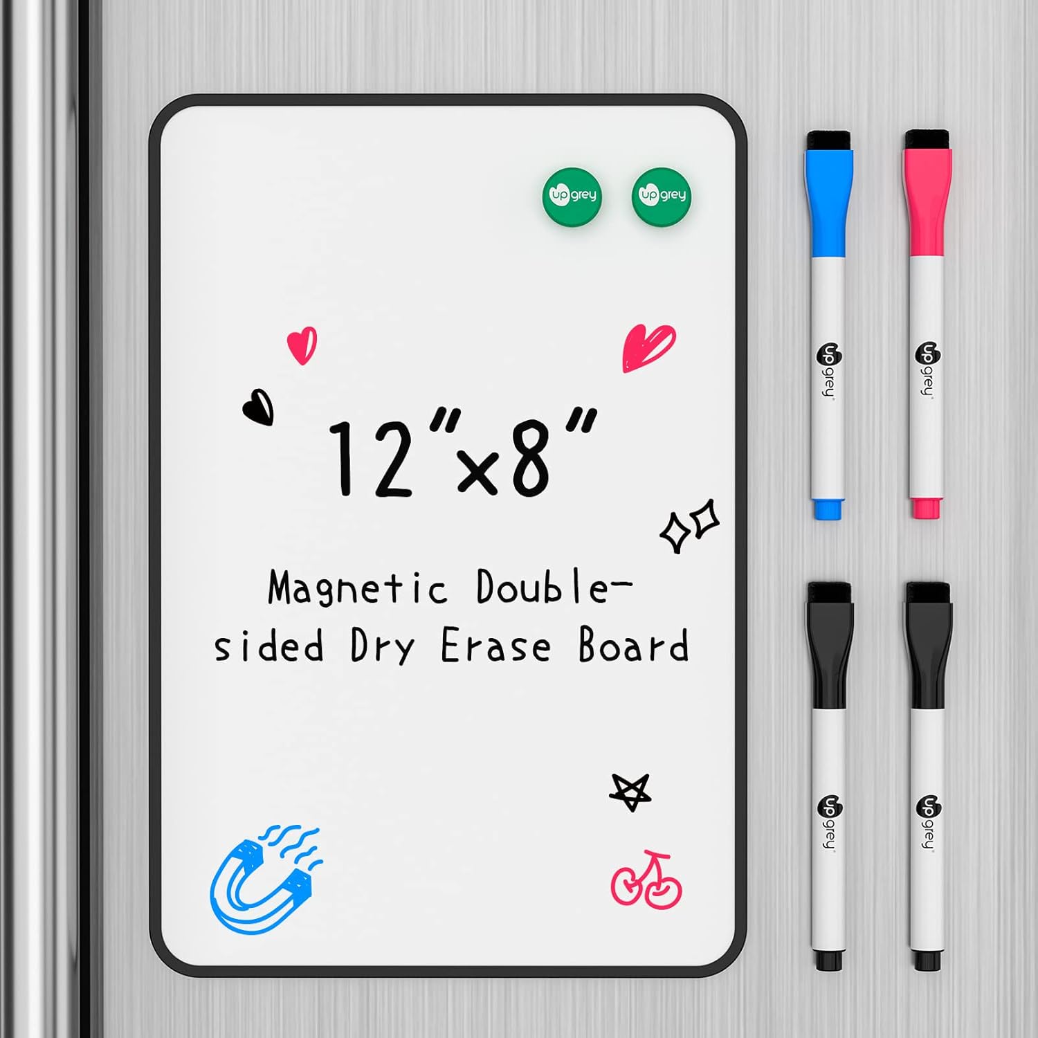 Magnetic Dry Erase Board for Fridge, Double-Sided Magnetic W deal at Amazon