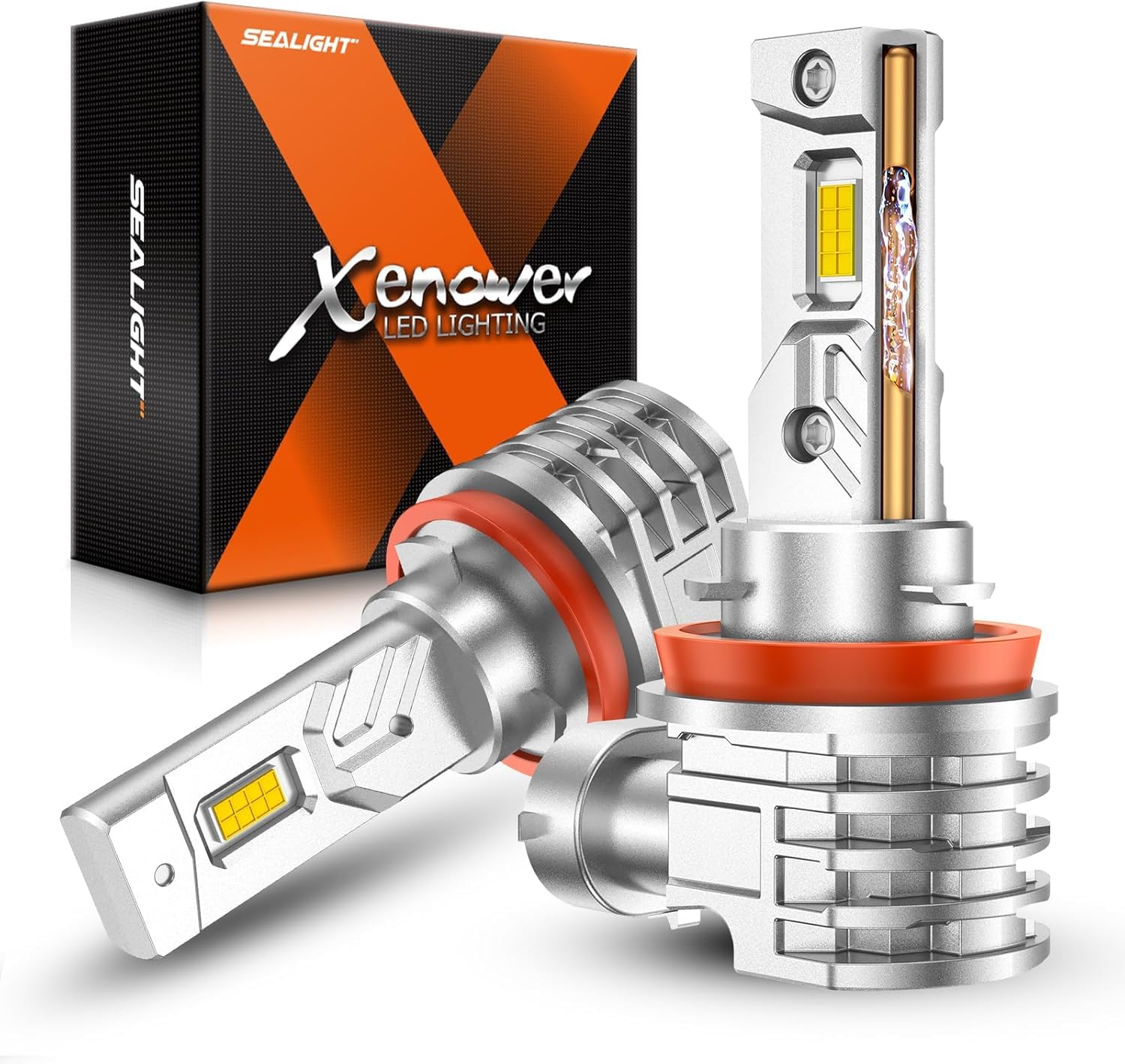 SEALIGHT H11 LED Fog Light Bulb, 16000LM 6000K White H16/H8  deal at Amazon