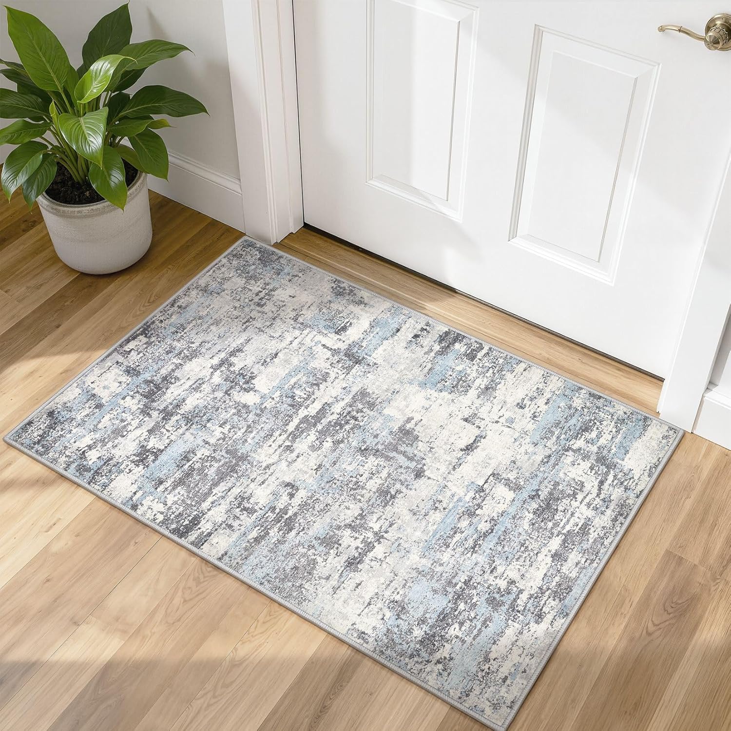 Washable Area Rugs: 2x3 Abstract Modern Soft Stain Resistant deal at Amazon