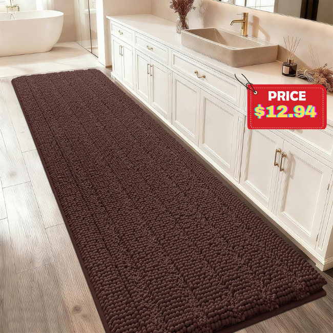 Striped Brown Bathroom Rug Sale: Save 63%