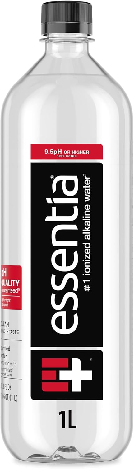 Essentia Bottled Water, 1 Liter, Ionized Alkaline Water deal at Amazon