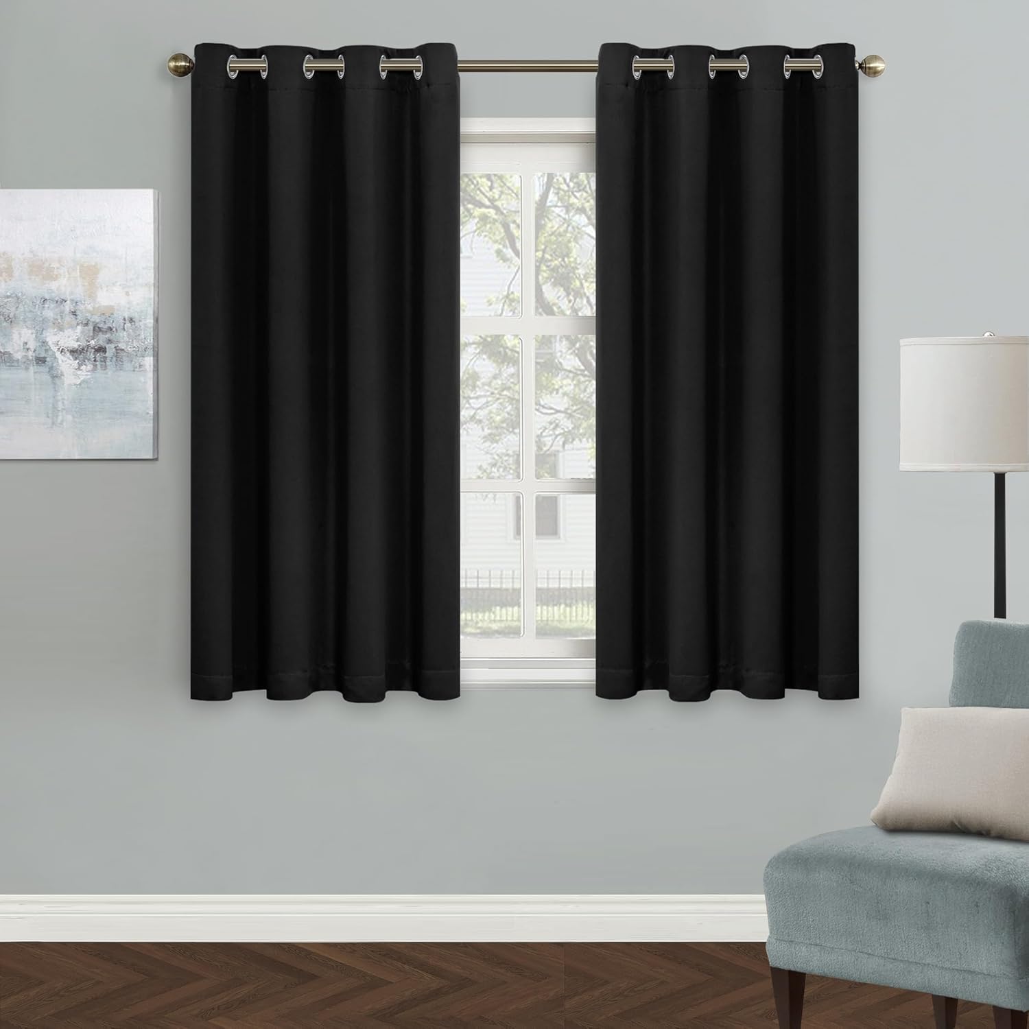 MYSKY HOME Blackout Curtain for Bedroom & Bathroom, 52 x 45  deal at Amazon