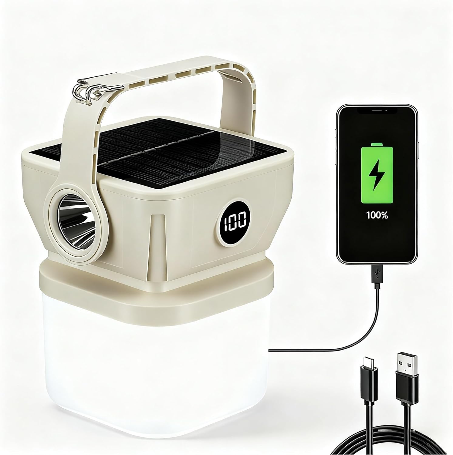 V.C Formark Solar Camping Lantern - Dual Charging (USB-C & S deal at Amazon
