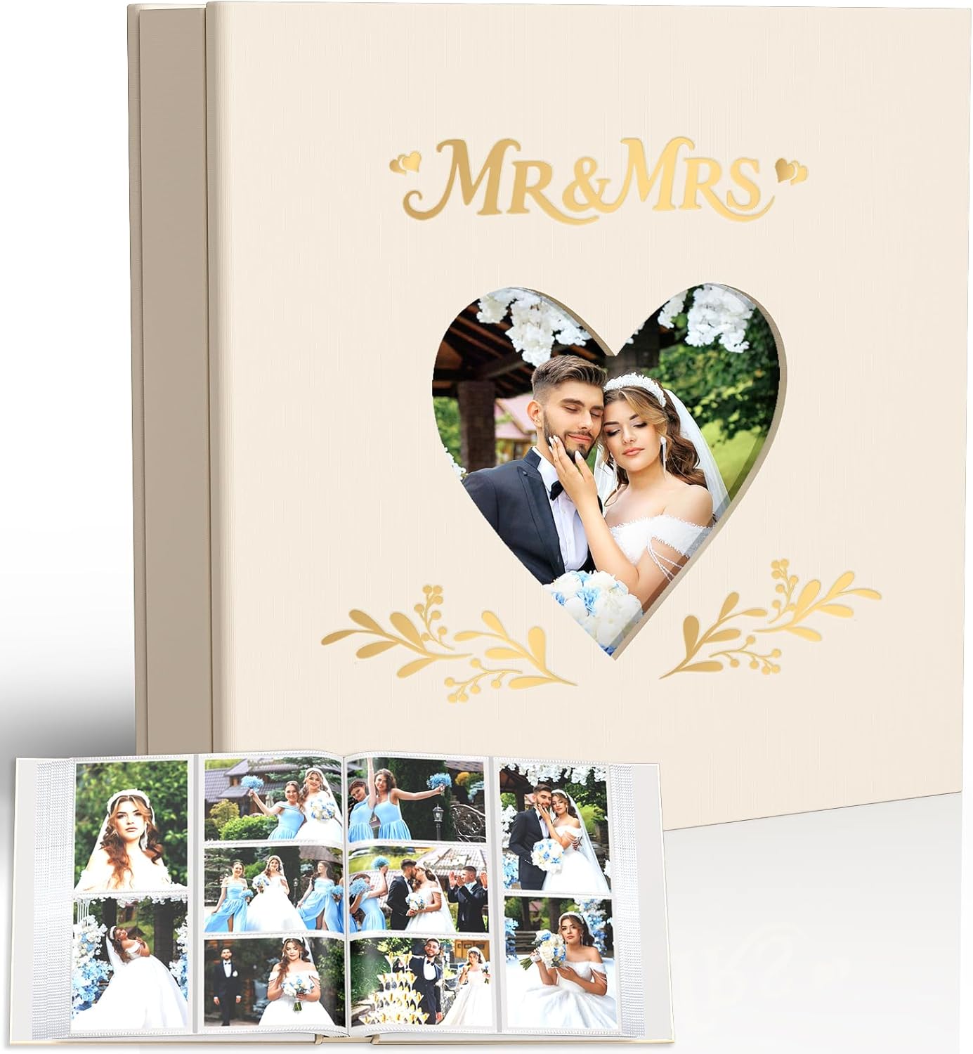 Barsone Linen Wedding Photo Album 4x6 with 400 Pockets(Large deal at Amazon
