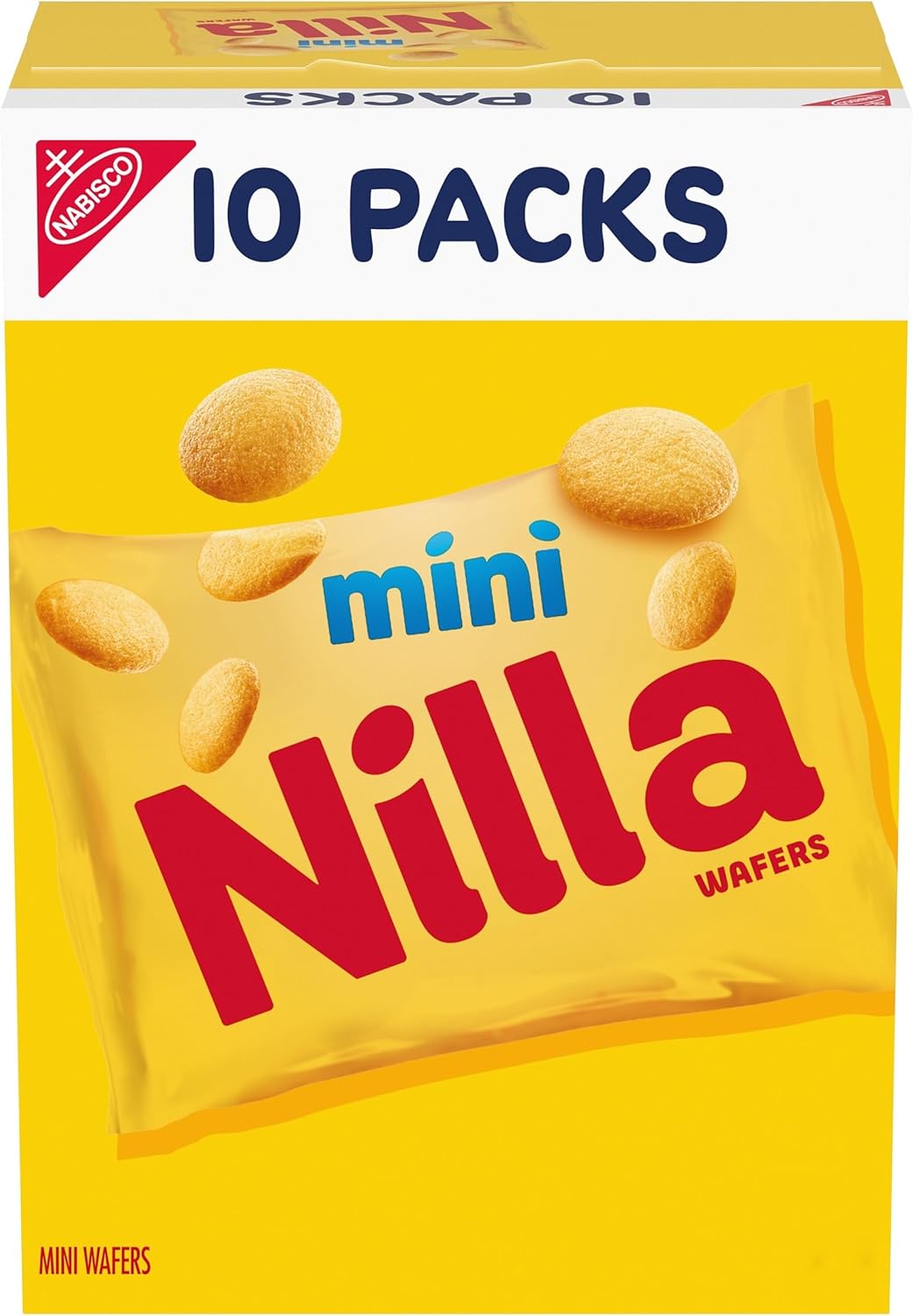NILLA Wafers Mini Cookies, Vanilla Wafers, 10 Snack Packs