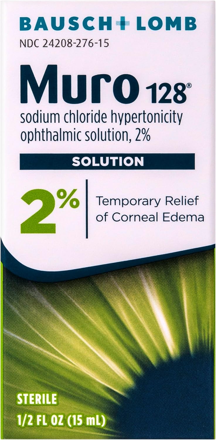 Muro 128 Eye Drops, Temporary Relief of Corneal Edema, Eye Care,
