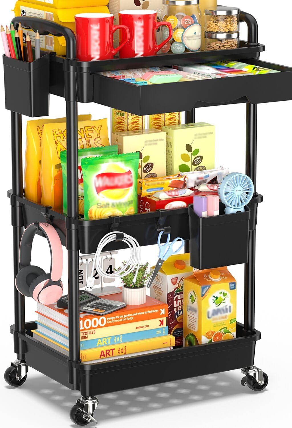 Rolling Storage Cart w/ Drawer Just