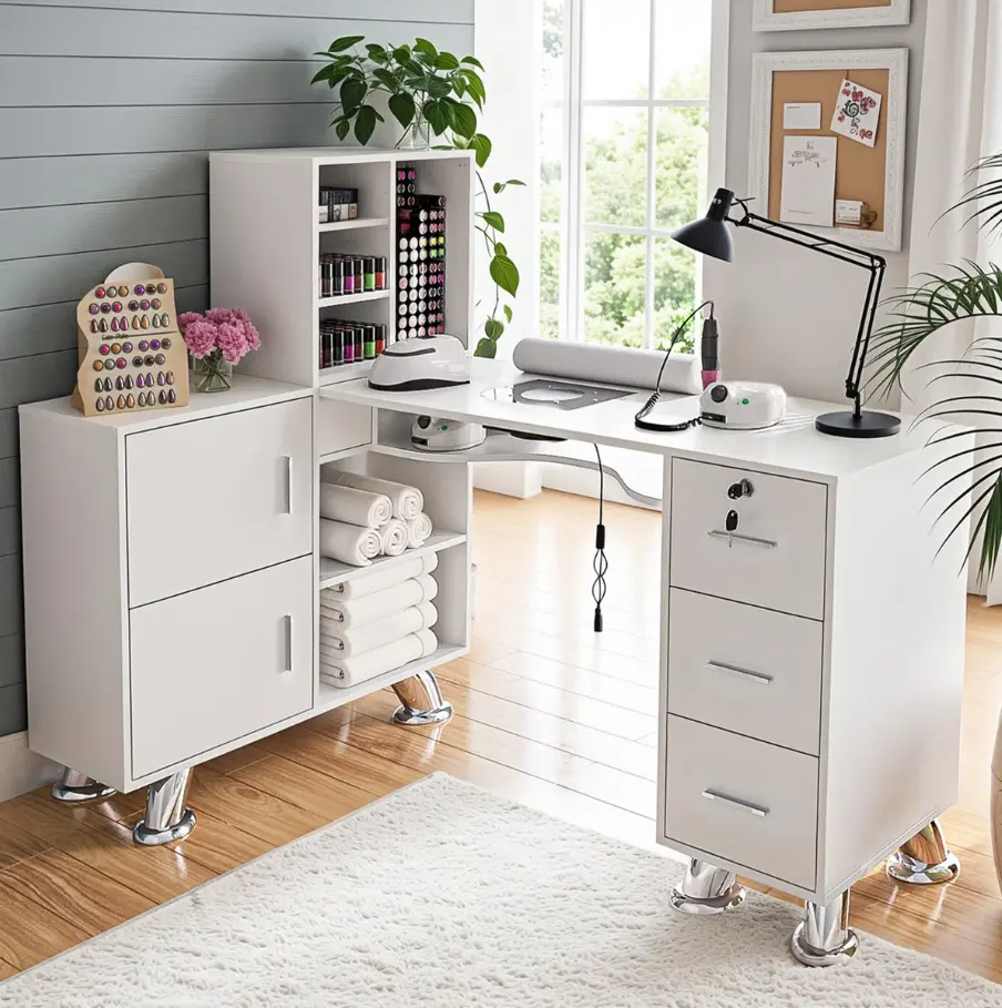 Avriel L-Shaped Manicure Table Deal: Save $226 at Wayfair