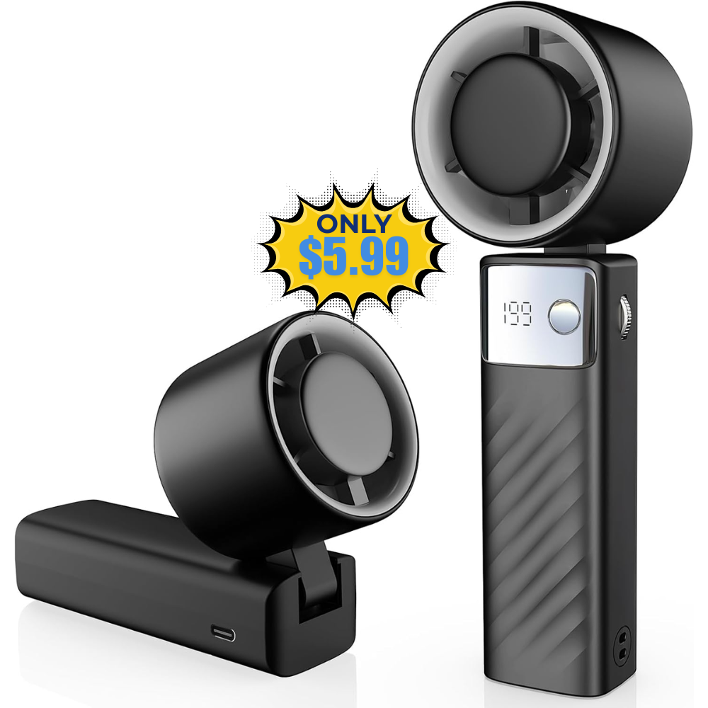 YOSHENMO Portable Handheld Turbo Fan Deal: Save 38%