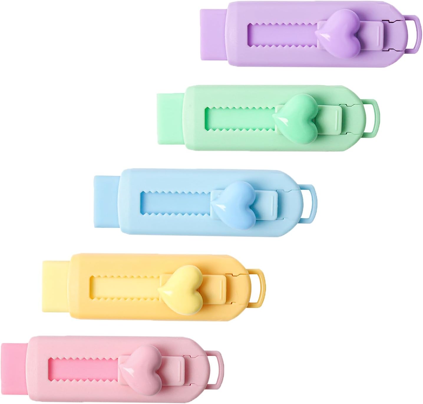 5 Pack Sliding Retractable Pencil Eraser with Plastic Sleeve deal at Amazon