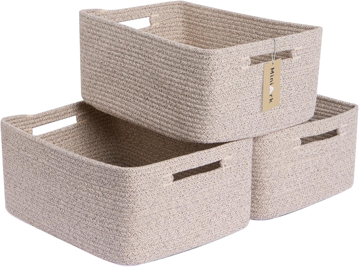MiniArk Large Storage Baskets for Shelves, Closet Organizers deal at Amazon