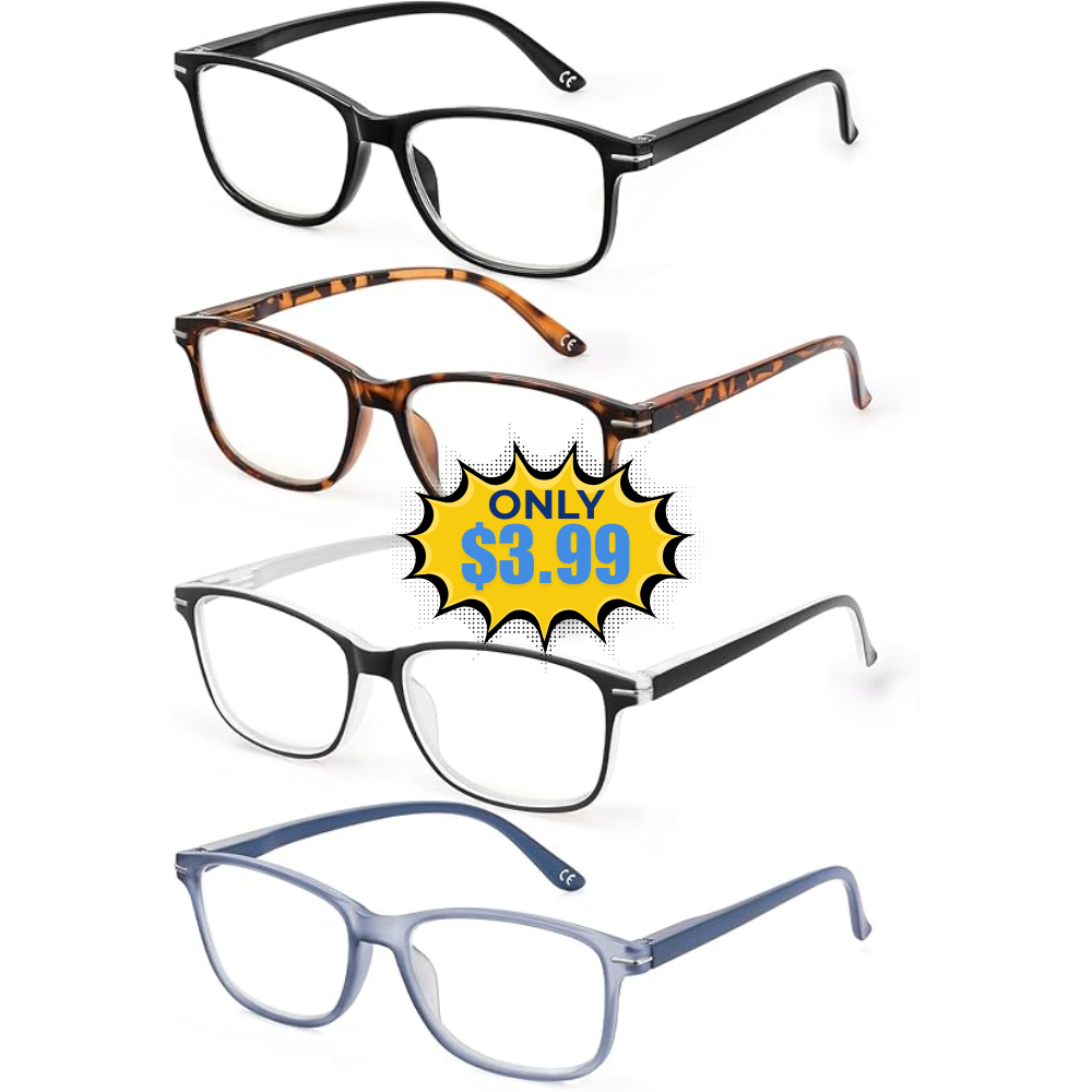 JOLISU 4 Pack Reading Glasses Deal: Save 20%