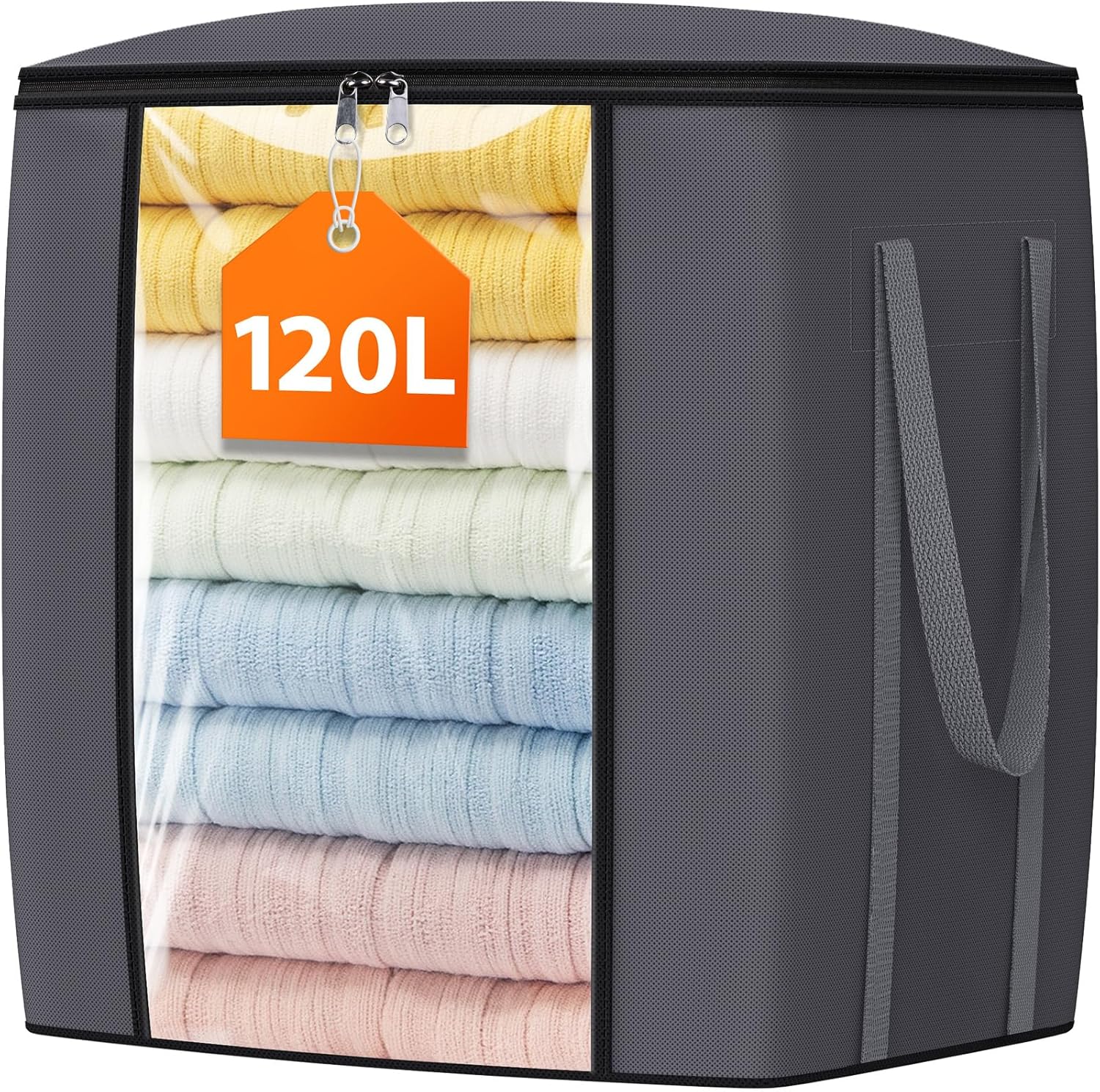 TasticTotes 120L Extra Large Clothes Storage Bags, Foldable  deal at Amazon