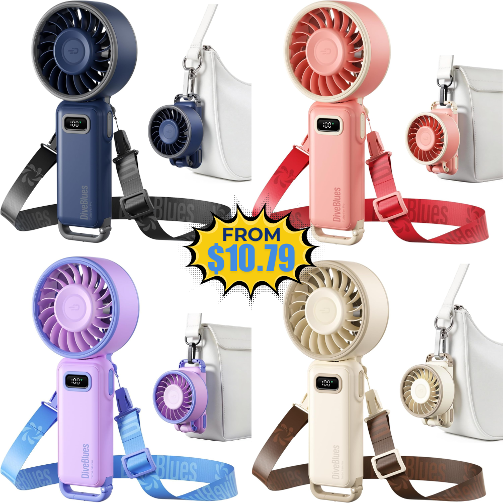 Diveblues Portable Handheld Fan Deal: Save 10%