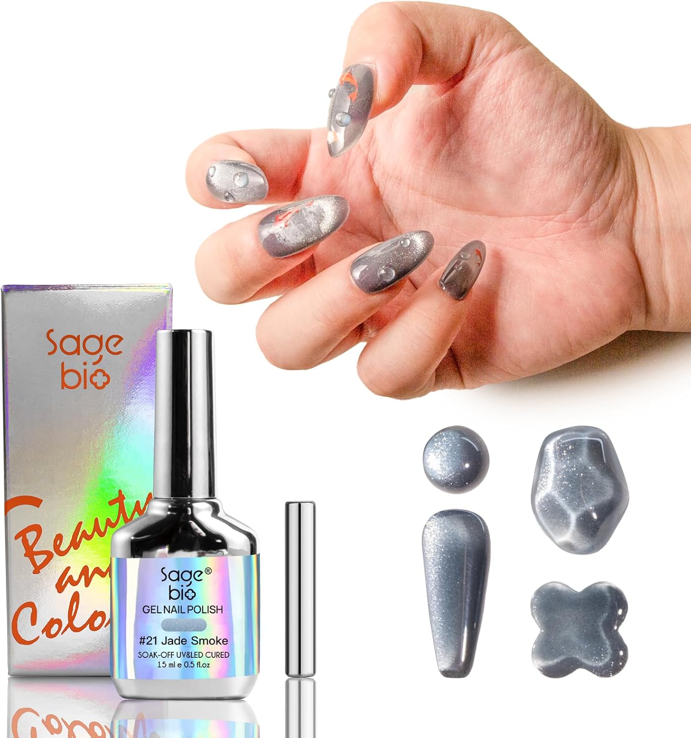 SAGEBIO High-Density & Ultra-Bright Cat Eye Gel Nail Polish  deal at Amazon