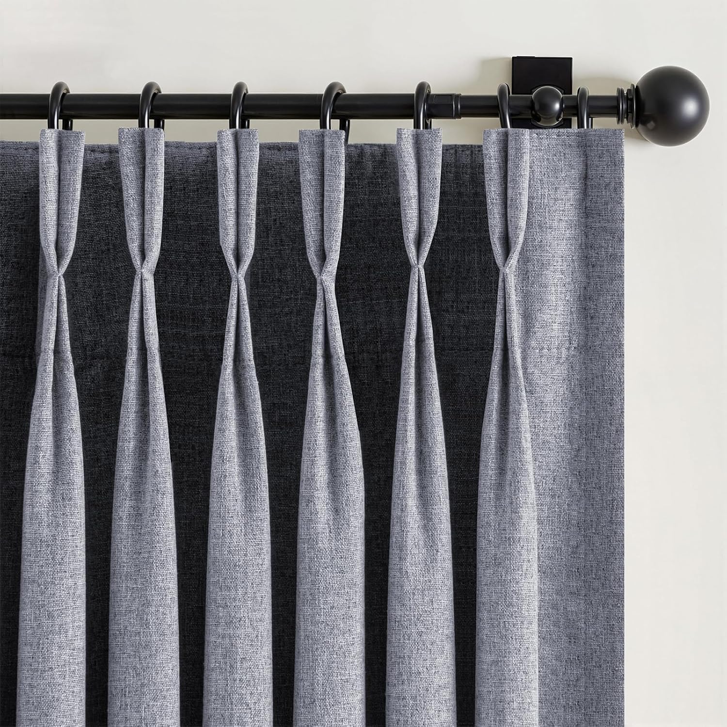 HushLoom Pinch Pleated Full Blackout Curtains for Bedroom &  deal at Amazon