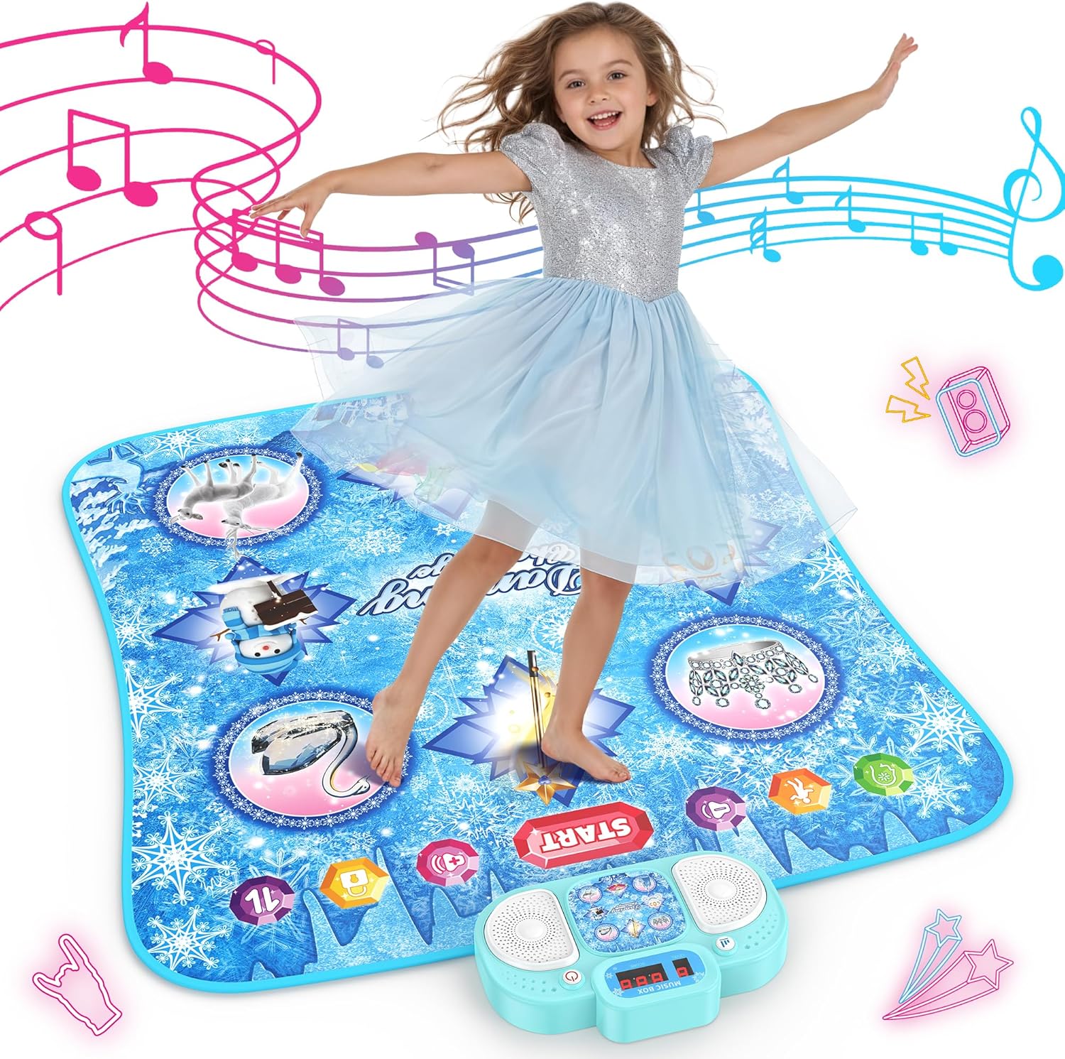 Dance Mat Toys – 8-Button Frozen Toys for Girls Electronic Dance