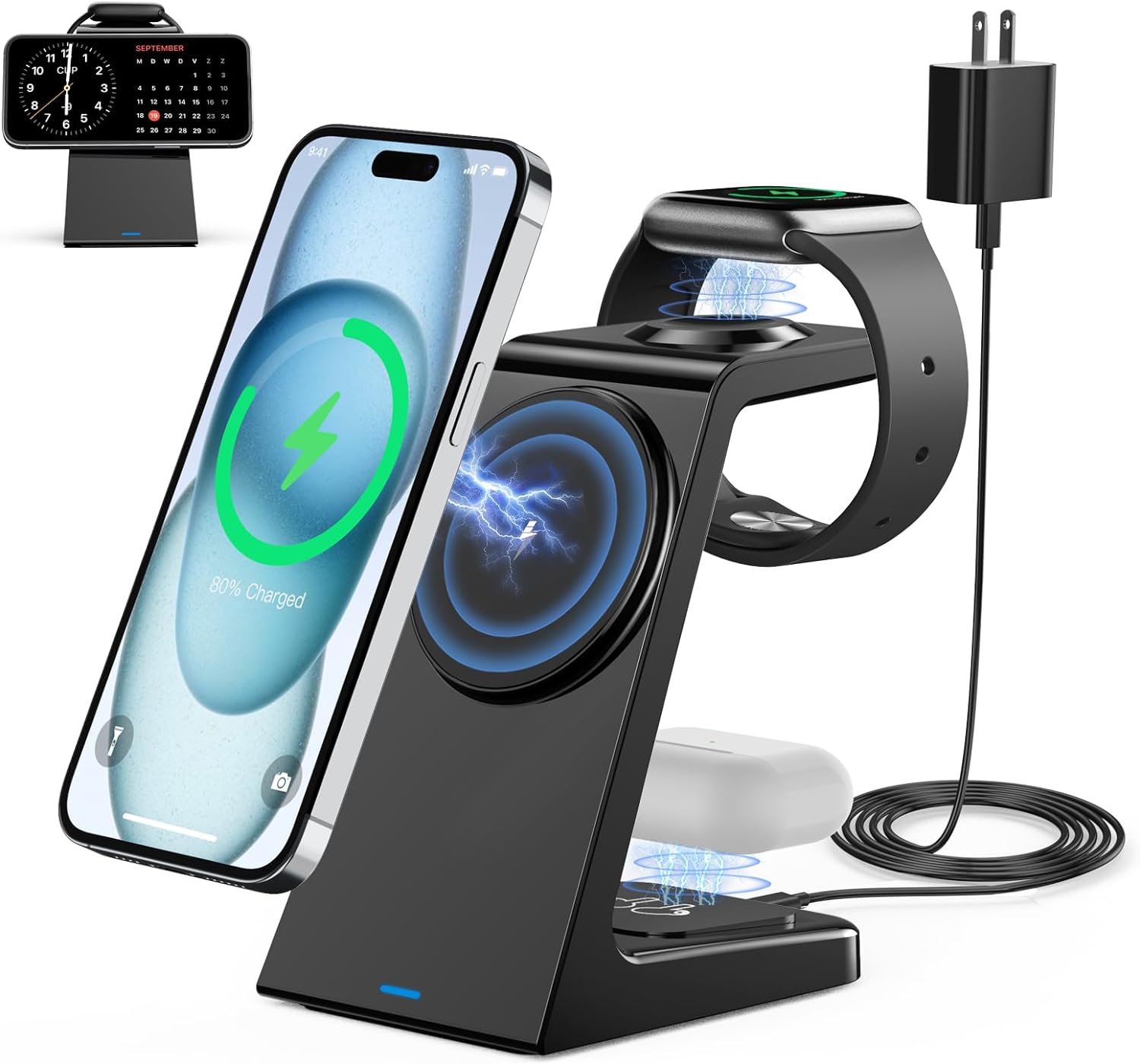 3 in 1 Magnetic Wireless Charging Station Apple 20W Charger  deal at Amazon
