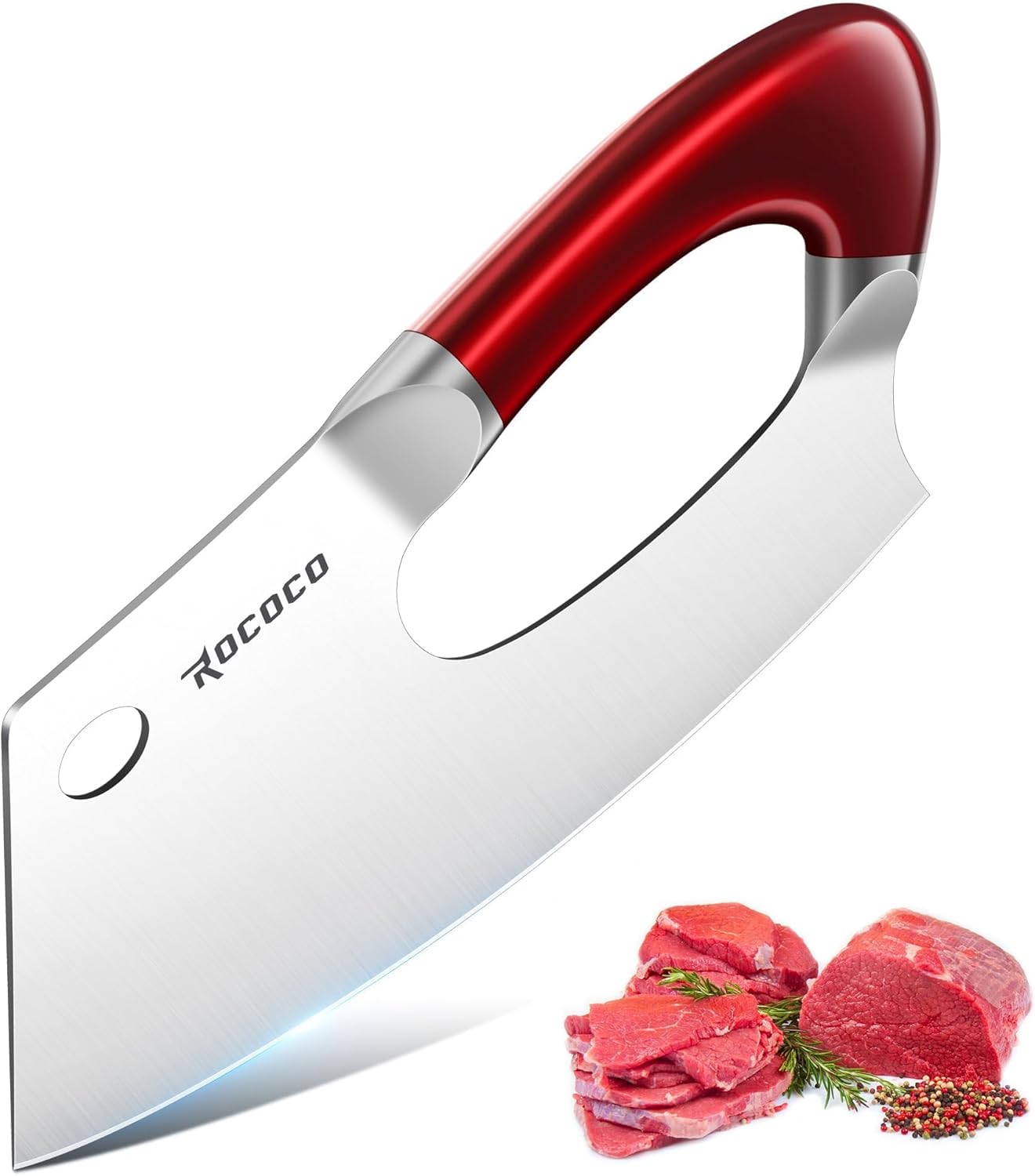 ROCOCO Easy Handle Meat Cleaver - Effort Saving Chef Knife U deal at Amazon