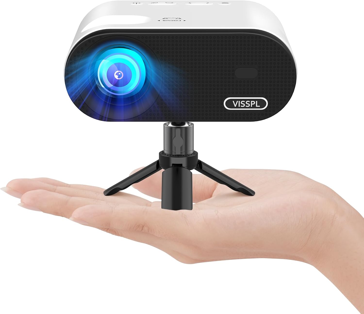 Mini Projector with WiFi and Bluetooth, VISSPL Full HD 1080P Proj