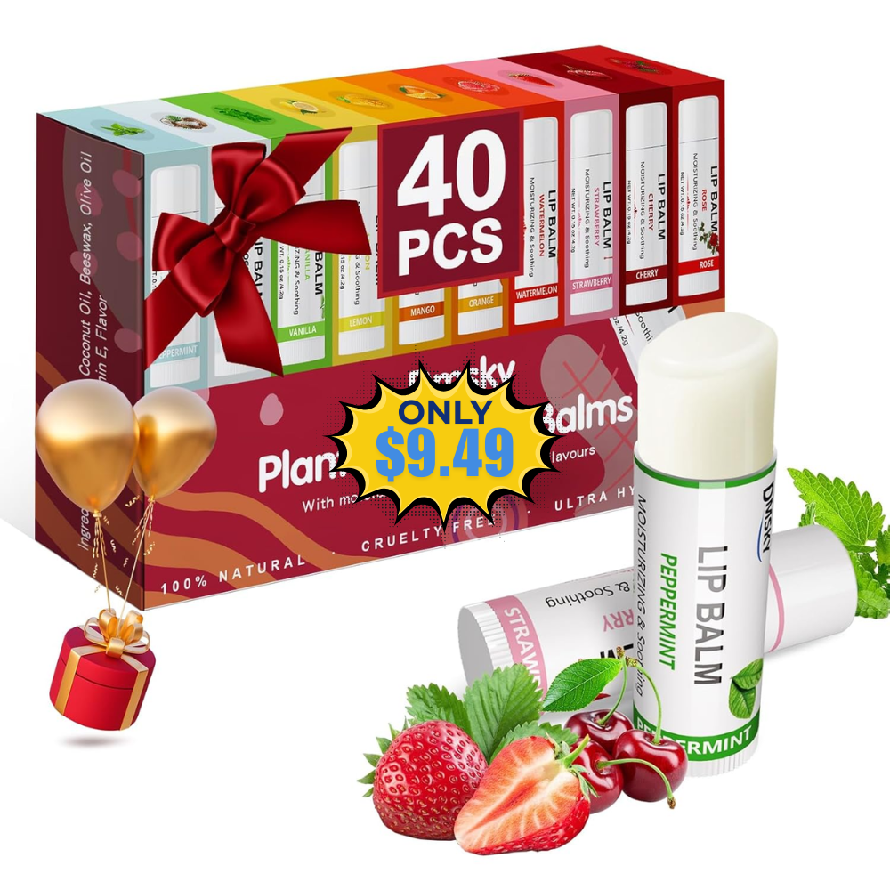 40 Pack Lip Balm Bulk Deal: Save 17%